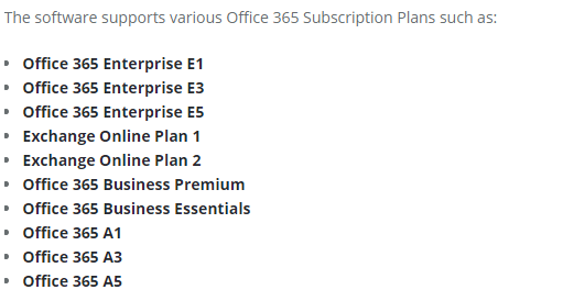Office 365 Subscription plans